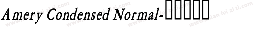 Amery Condensed Normal字体转换